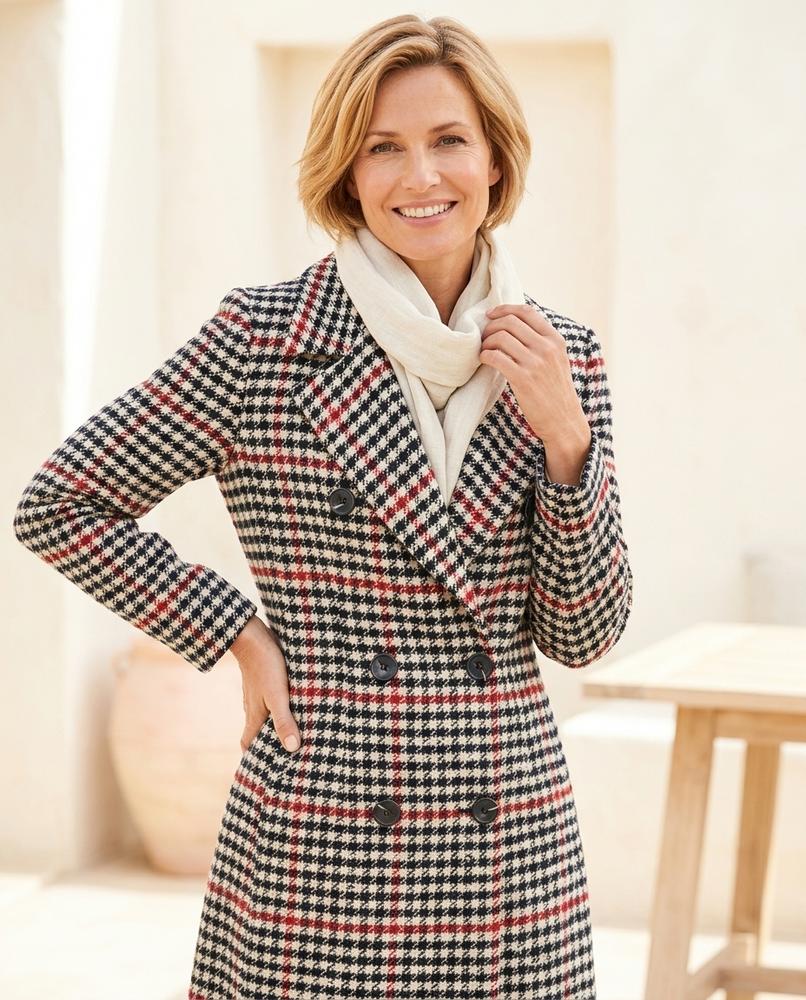 Fashion Bryant - Canor | Checked Double-Breasted Coat Women