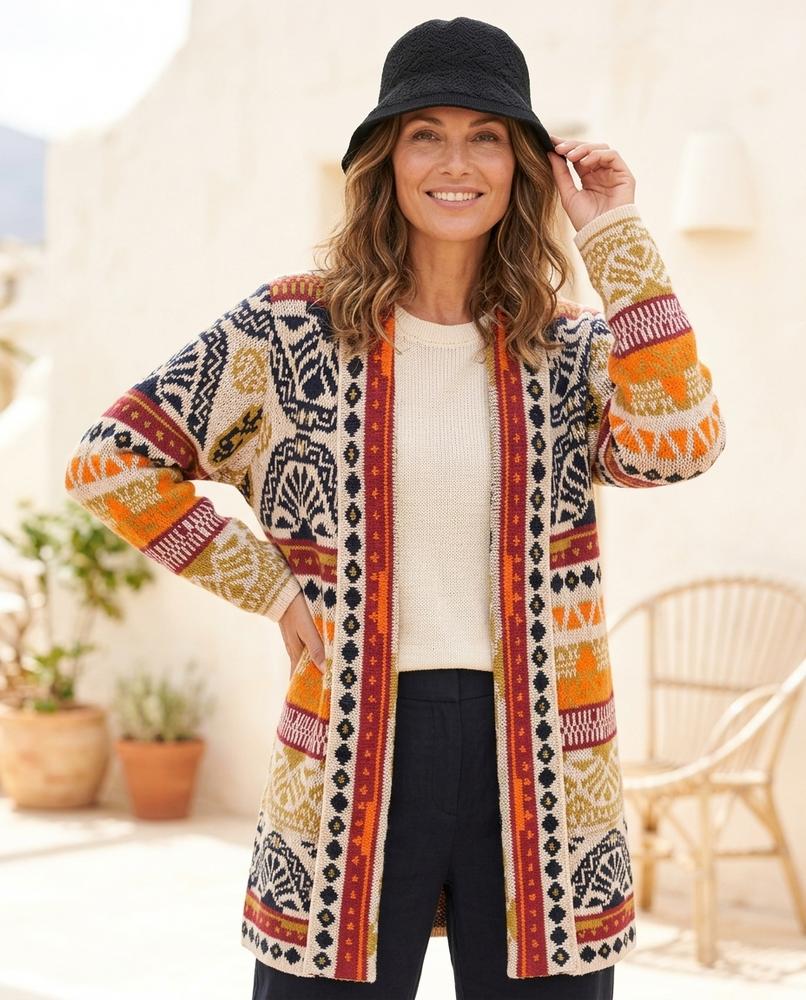 Fashion Bryant - Arlar | Jacquard Open-Front Knit Cardigan Women