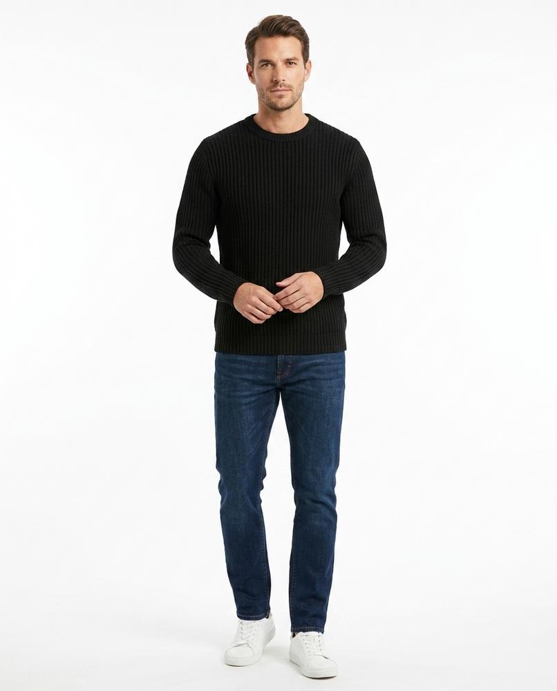 Fashion Bryant - Canav | Rib-Knit Crewneck Sweater Men