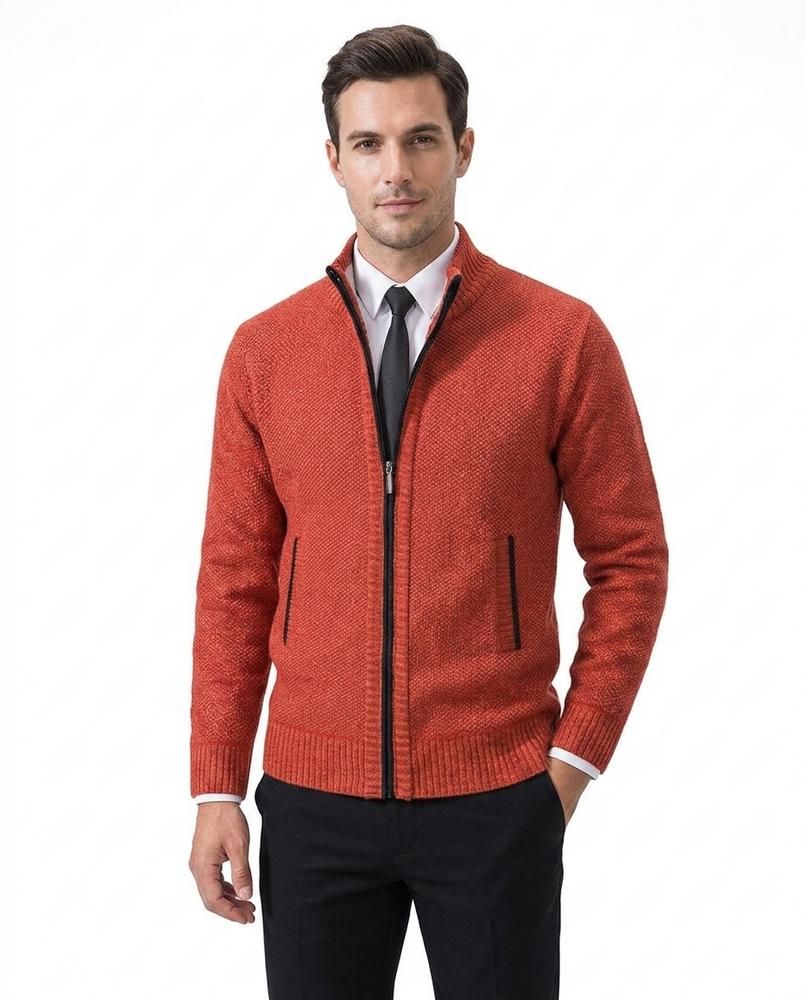 Fashion Bryant - Arrev | Zip-Up Structured Knit Cardigan Men