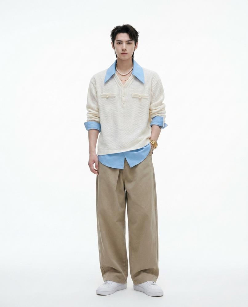 Fashion Bryant - Zenav | Textured Short-Sleeved Sweater Men