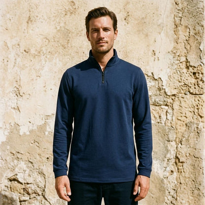 Fashion Bryant - Vinav | Quarter-Zip High-Collar Sweatshirt Men