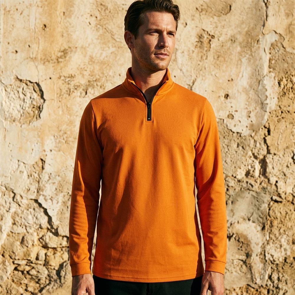 Fashion Bryant - Vinav | Quarter-Zip High-Collar Sweatshirt Men