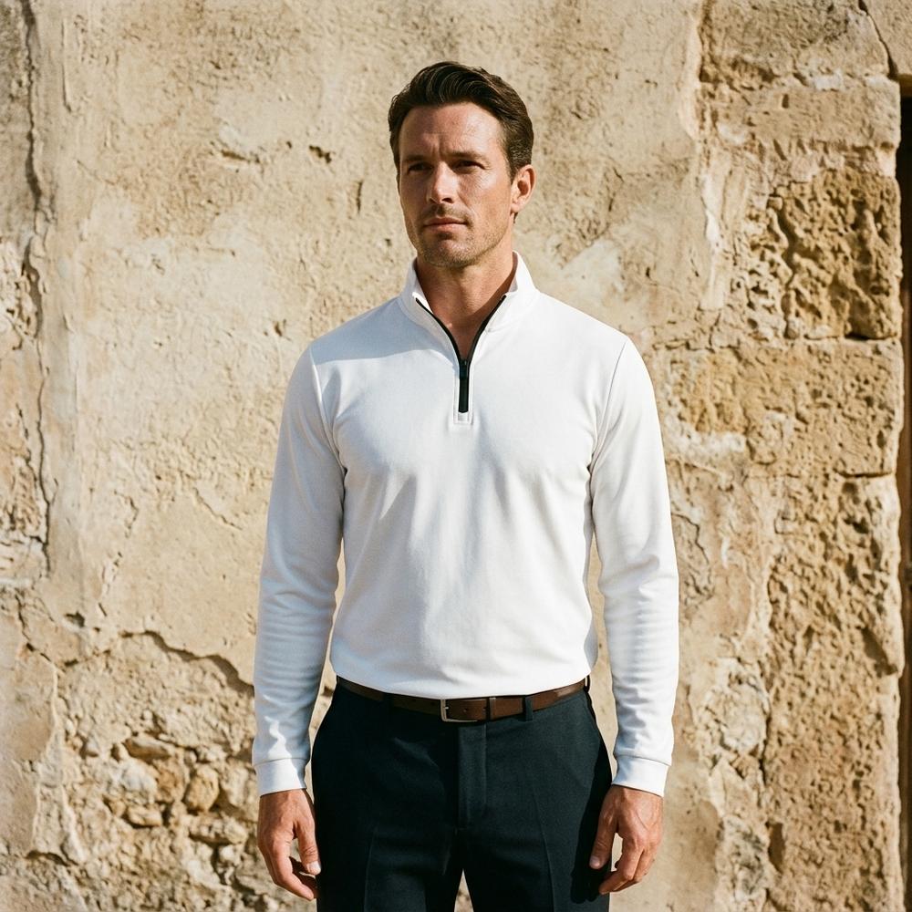 Fashion Bryant - Vinav | Quarter-Zip High-Collar Sweatshirt Men