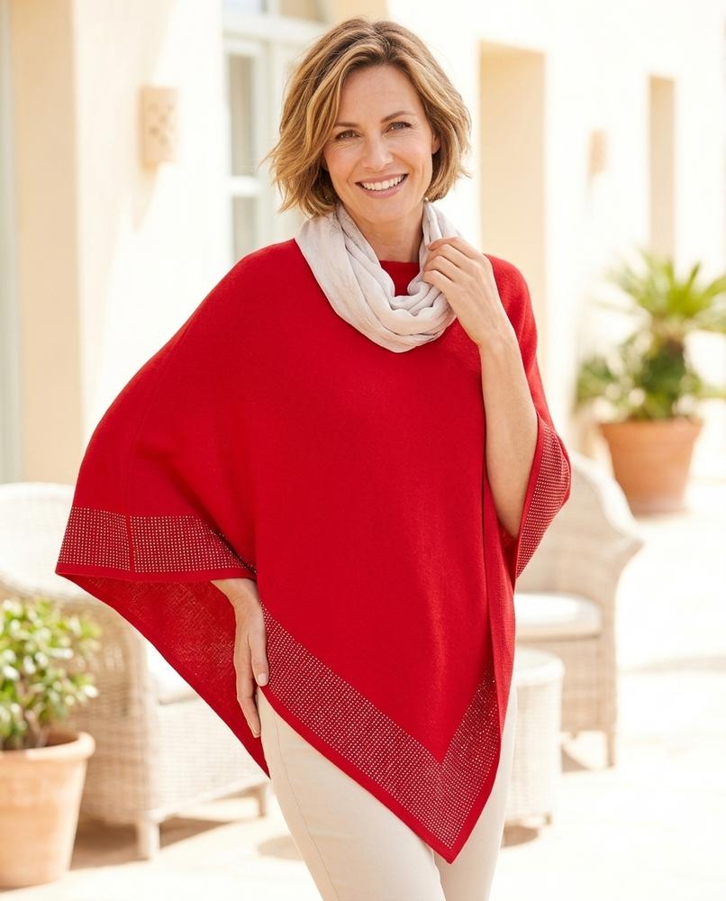 Fashion Bryant - Aldan | Studded Cape-Style Sweater Women