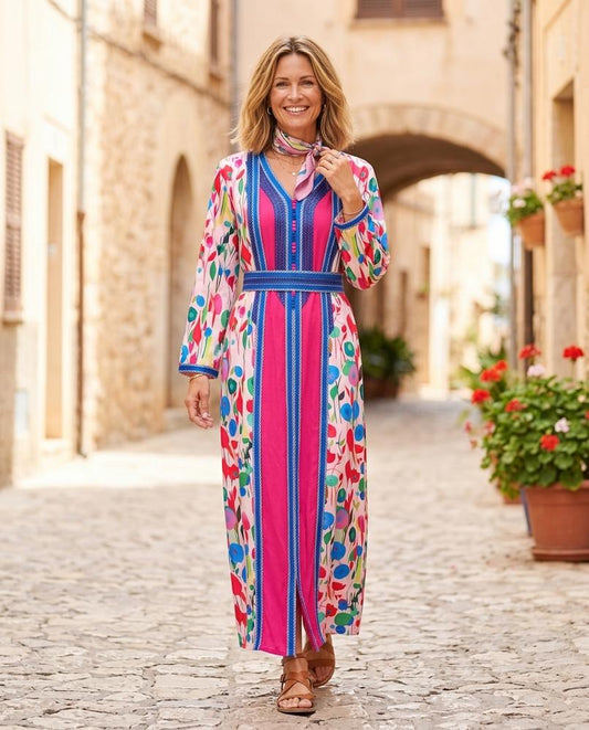 Fashion Bryant - Zalev | Long-Sleeved Patterned Maxi Dress Women
