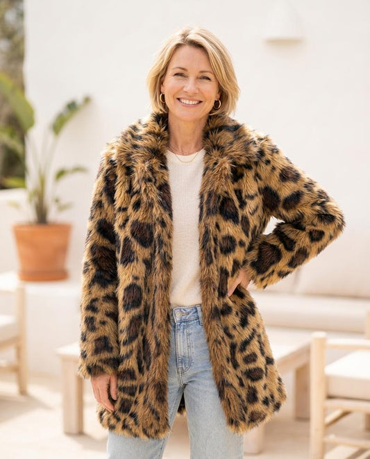 Fashion Bryant - Zesol | Faux Fur Leopard Print Coat Women
