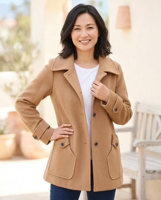 Fashion Bryant - Visen | Wool-Blend Single-Breasted Coat Women