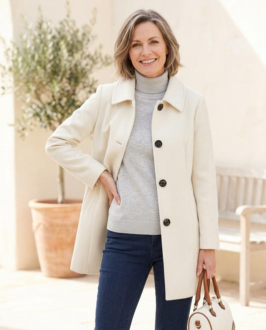 Fashion Bryant - Visil | Single-Breasted Collared Coat Women