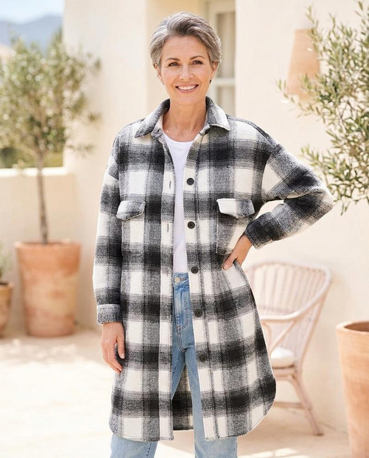 Fashion Bryant - Zelev | Plaid Longline Coat Women