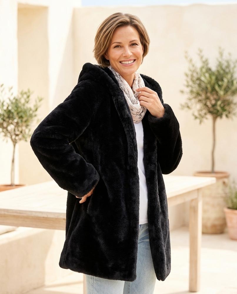 Fashion Bryant - Zedar | Plush Notched Lapel Coat Women