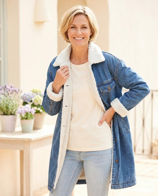 Fashion Bryant - Vilom | Sherpa-Lined Longline Coat Women