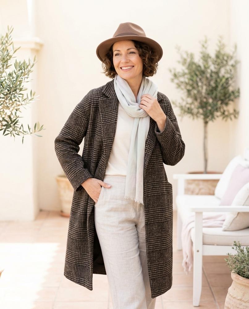 Fashion Bryant - Yolin | Checked Padded Coat Women
