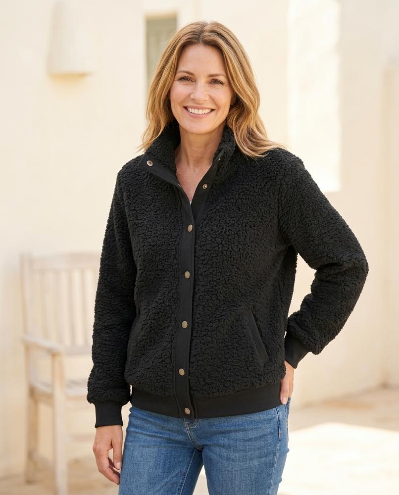 Fashion Bryant - Zerel | Textured Snap-Button Jacket Women