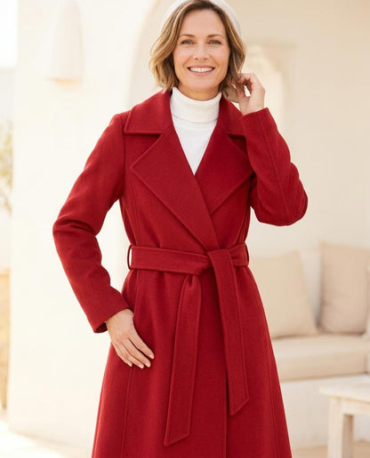 Fashion Bryant - Zasan | Belted Wide-Lapel Coat Women