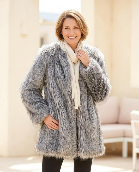 Fashion Bryant - Calen | Faux Fur Collarless Coat Women