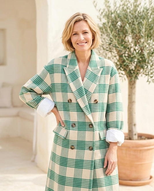 Fashion Bryant - Yonav | Plaid Double-Breasted Coat Women