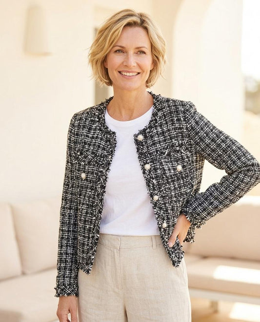 Fashion Bryant - Alrel | Tweed Collarless Jacket Women