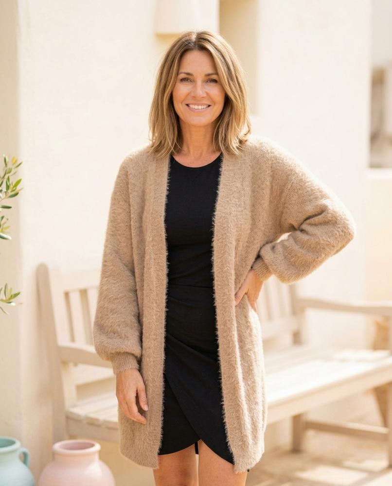 Fashion Bryant - Alram | Longline Open-Front Knit Cardigan Women