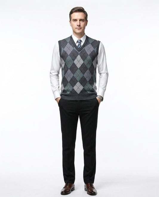 Fashion Bryant - Alral | Argyle Knitted Vest Men