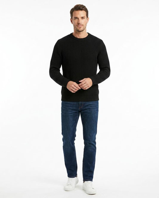 Fashion Bryant - Canav | Rib-Knit Crewneck Sweater Men