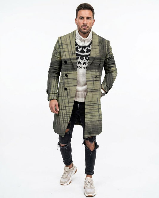 Fashion Bryant - Armor | Plaid Double-Breasted Coat Men