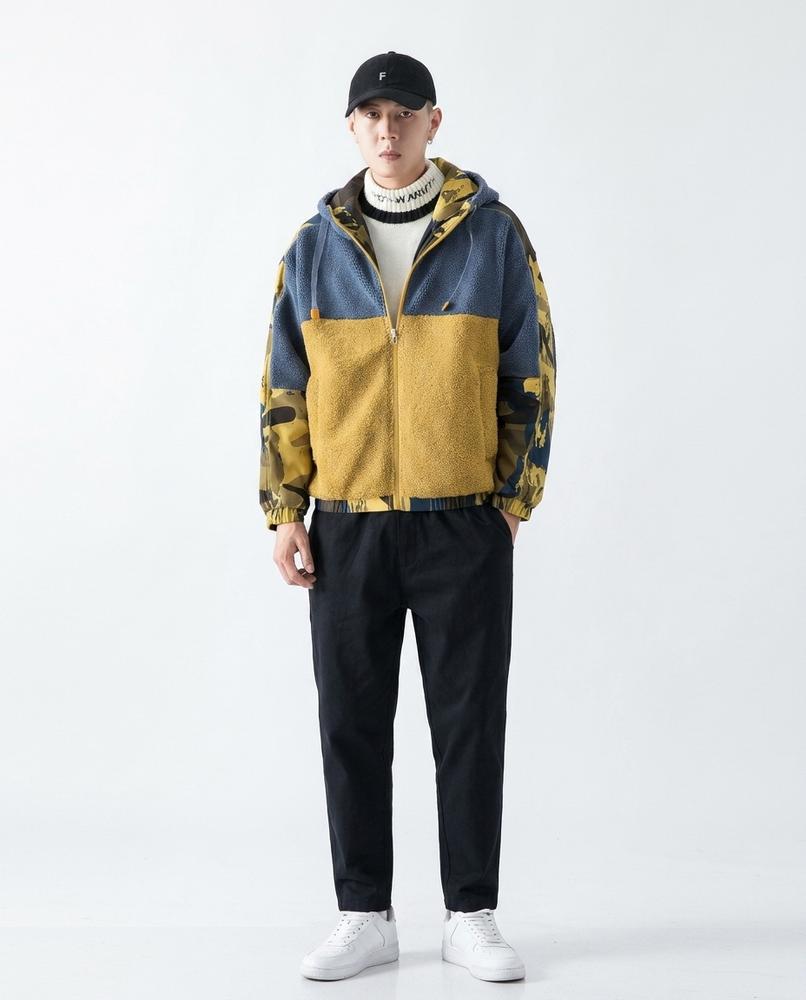 Fashion Bryant - Canal | Color-Block Hooded Jacket Men