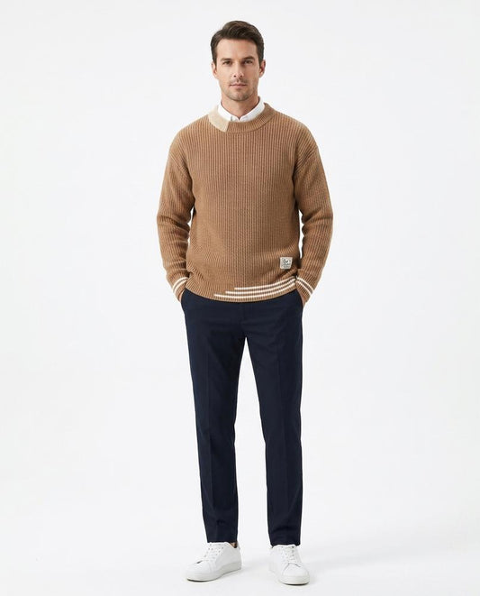 Fashion Bryant - Alver | Rib-Knit Striped-Detail Sweater Men