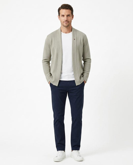Fashion Bryant - Viron | Shawl Collar Open-Front Knit Cardigan Men