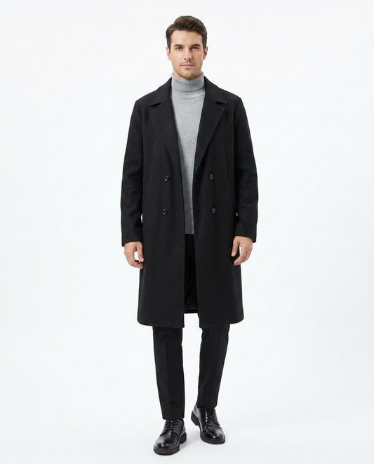 Fashion Bryant - Yosan | Double-Breasted Notched Lapel Coat Men