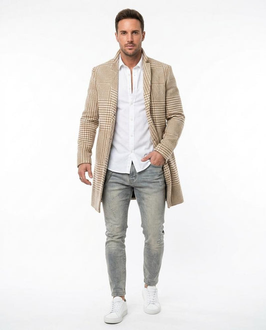 Fashion Bryant - Yoran | Houndstooth Single-Breasted Coat Men