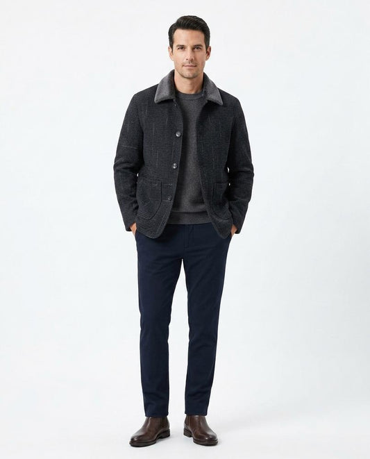 Fashion Bryant - Zaven | Fleece-Lined Textured Jacket Men