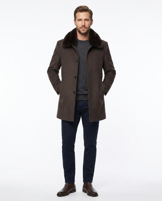 Fashion Bryant - Casel | Lined Single-Breasted Coat Men