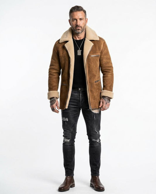 Fashion Bryant - Viser | Lined Suede-Look Jacket Men