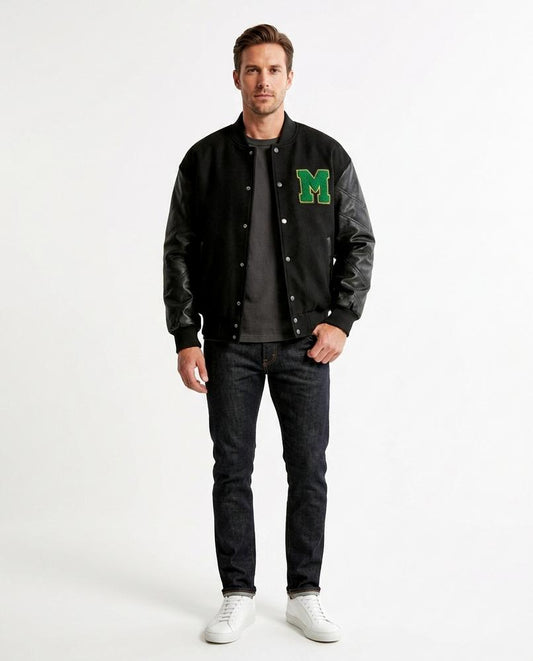 Fashion Bryant - Altir | Varsity-Style Contrast-Sleeve Jacket Men