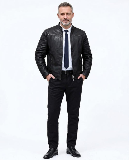 Fashion Bryant - Alsil | Faux Leather Slim Fit Leather Jacket Men