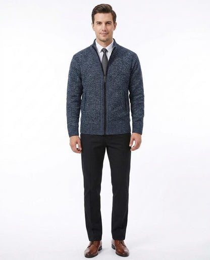 Fashion Bryant - Arrev | Zip-Up Structured Knit Cardigan Men