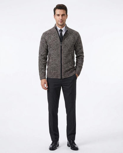 Fashion Bryant - Arrev | Zip-Up Structured Knit Cardigan Men
