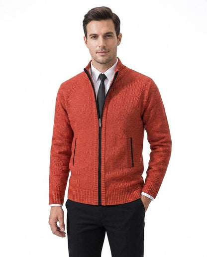 Fashion Bryant - Arrev | Zip-Up Structured Knit Cardigan Men