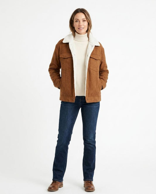 Fashion Bryant - Yoven | Sherpa-Lined Sueded Jacket Women