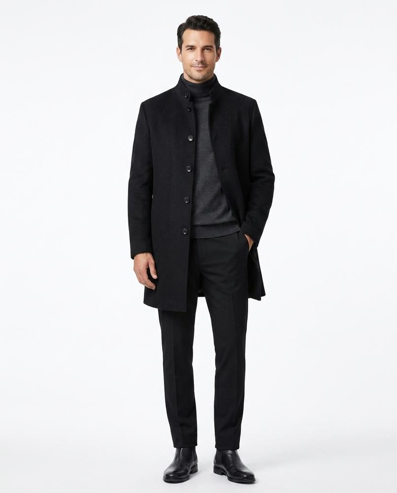 Fashion Bryant - Vidan | Stand-Collar Slim-Fit Coat Men
