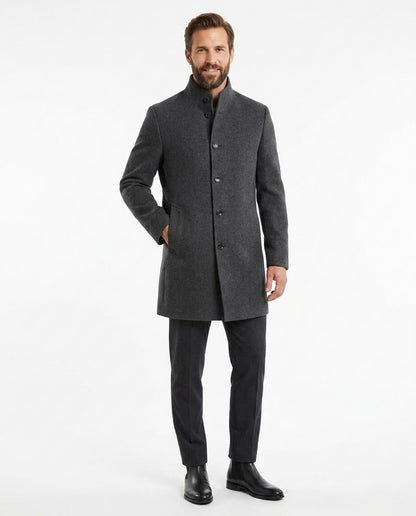 Fashion Bryant - Vidan | Stand-Collar Slim-Fit Coat Men