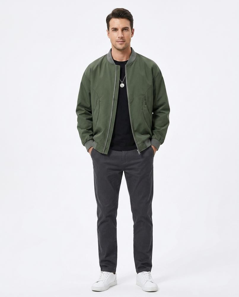 Fashion Bryant - Zarev | Zip-Up Bomber-Style Jacket Men