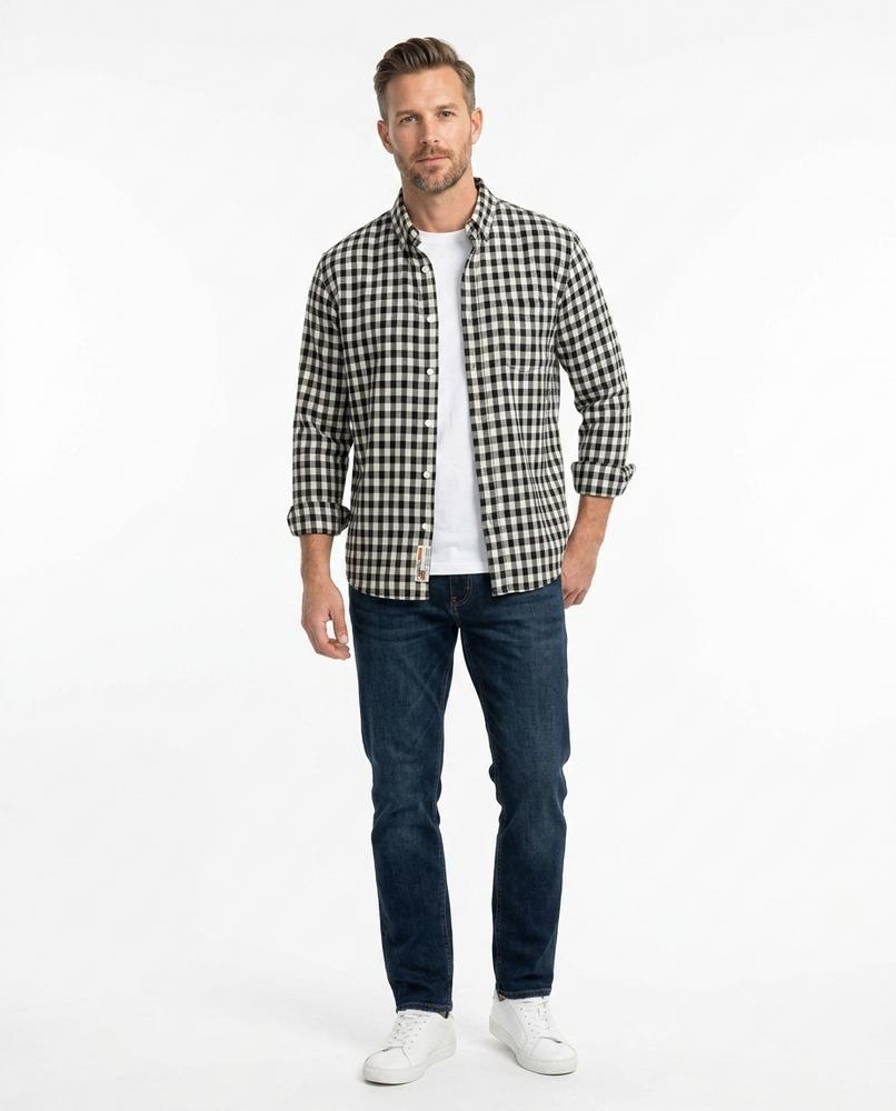 Fashion Bryant - Zehal | Checkered Long-Sleeve Shirt Men