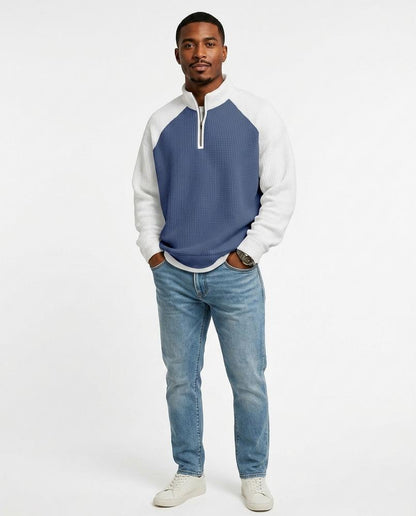Fashion Bryant - Vilan | Waffle-Knit Two-Tone Sweater Men