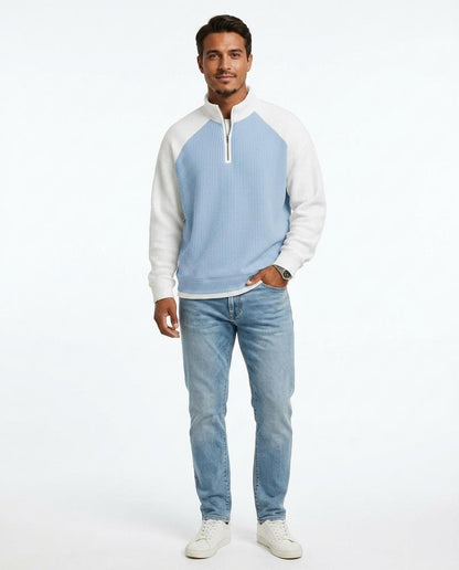 Fashion Bryant - Vilan | Waffle-Knit Two-Tone Sweater Men