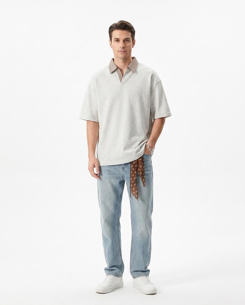 Fashion Bryant - Arnor | Contrast Collar Relaxed Fit Polo Shirt Men