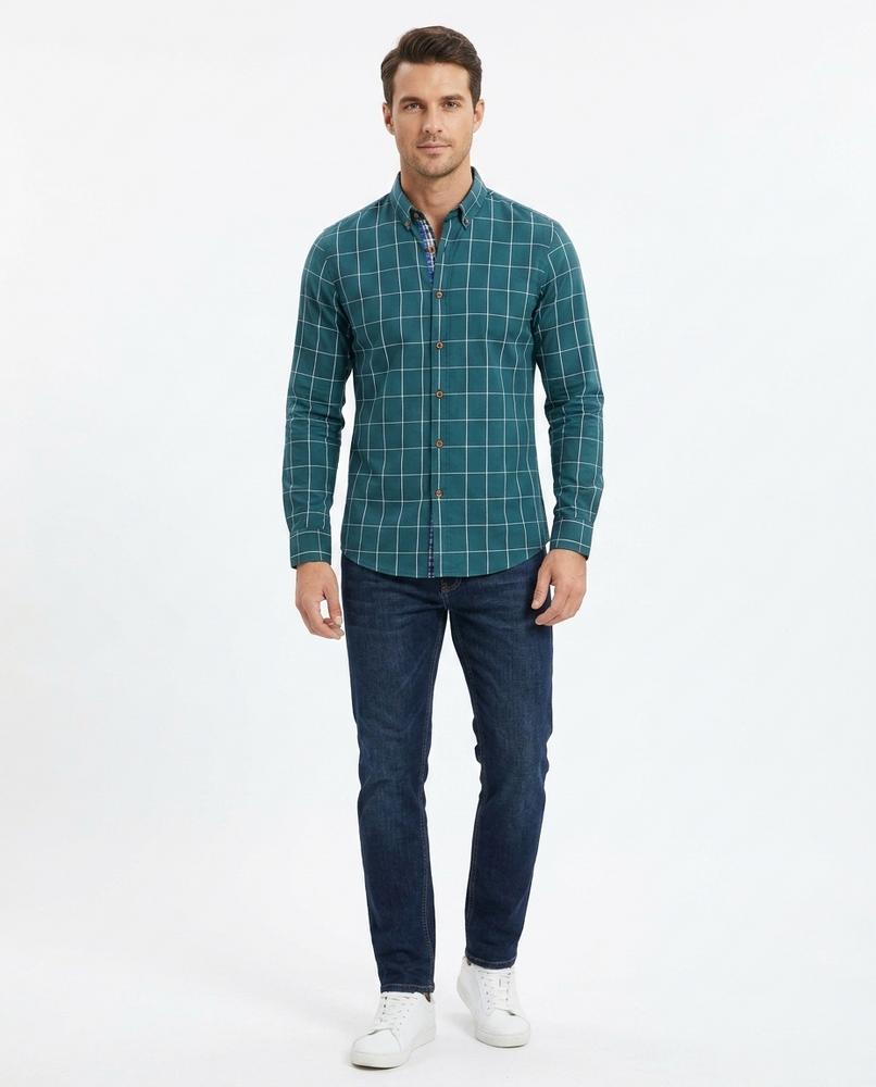 Fashion Bryant - Calar | Checked Slim Fit Shirt Men