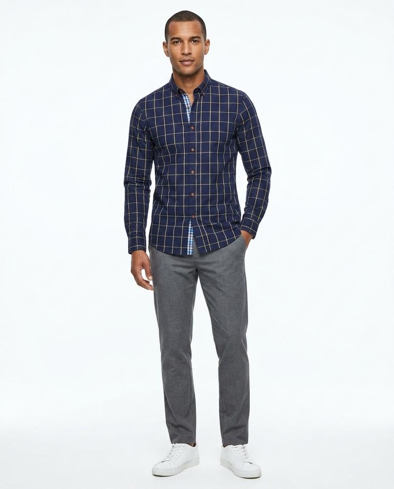 Fashion Bryant - Calar | Checked Slim Fit Shirt Men