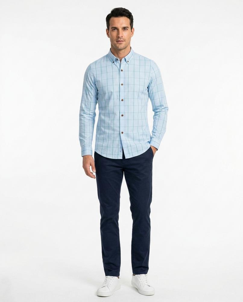 Fashion Bryant - Calar | Checked Slim Fit Shirt Men